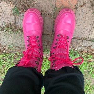 Like new! Pink combat boots by Cape Robbin. Size 9.